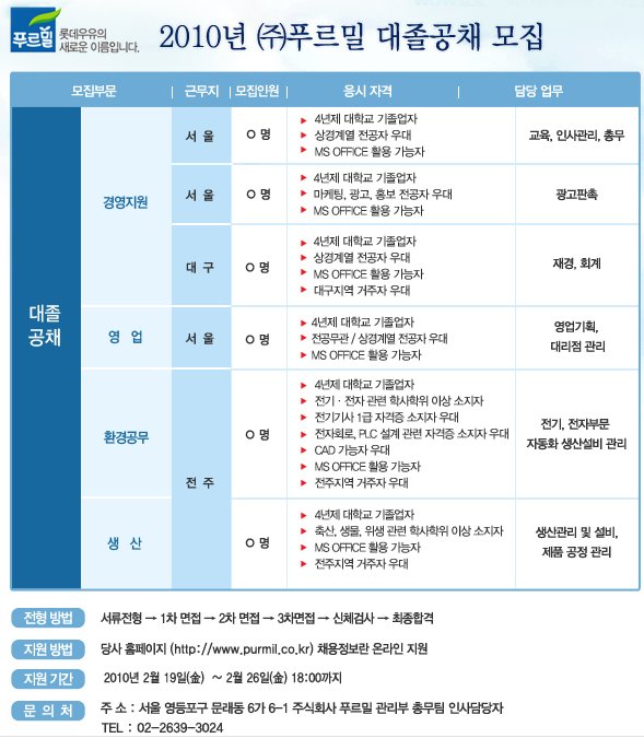 (주)푸르밀 이미지
