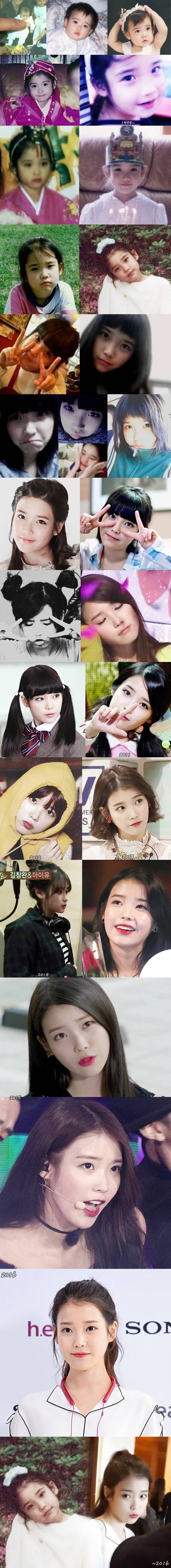 아이유 변천사 1993~2016년.jpgif | 인스티즈