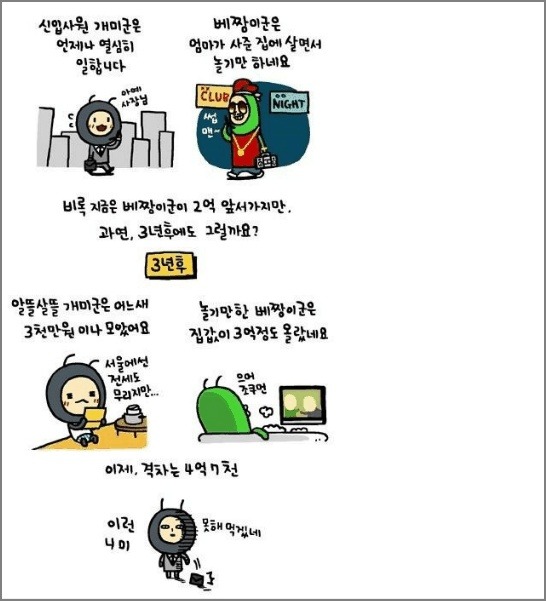 개미와배짱이 이미지