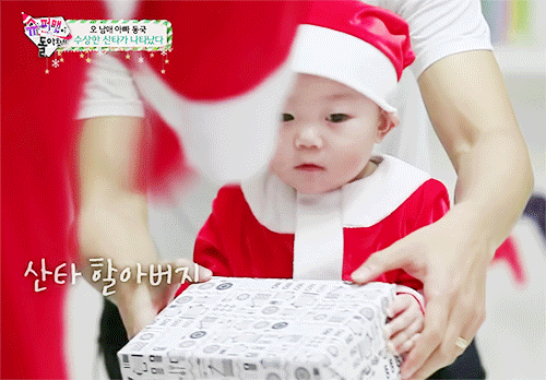 크리스마스 기념 산타복 입은 대박이.jpgif | 인스티즈