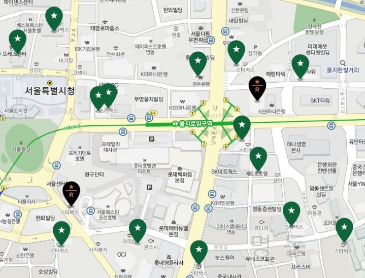 서울에서 스타벅스 밀집도 엄청난 지역.jpg | 인스티즈